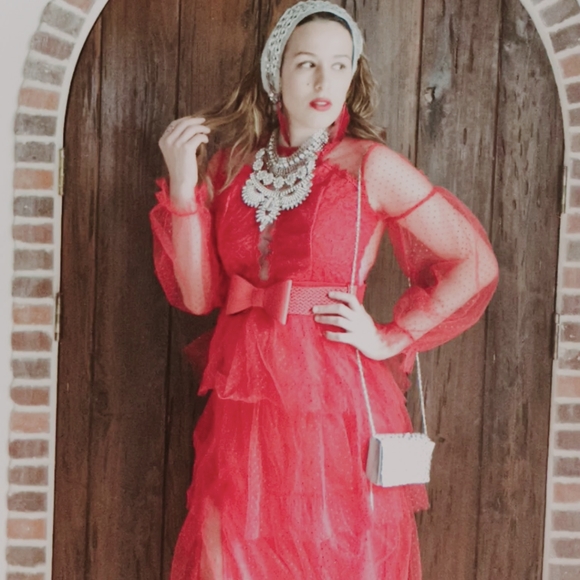 NWT SEXY MAXI SPLIT SUMMER PARTY DRESS S: S-M - Picture 3 of 13